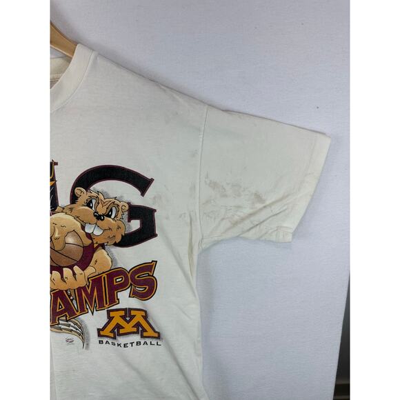 Vintage 1997 Minnesota Gophers Basketball Big 10 Champs Graphic Tee Large - Picture 8 of 10